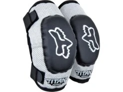 Fox Peewee Titan Elbow Guard, Black/silver