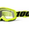 100% Strata 2 Junior Goggle - Clear, Fluo Yellow