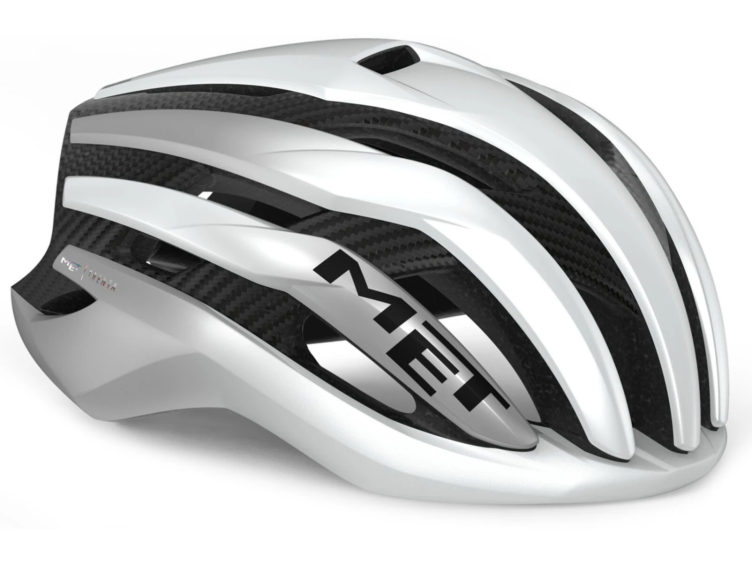 MET Trenta 3K Carbon MIPS, White Silver Metallic/matt 1 MET Trenta 3K Carbon MIPS, White Silver Metallic/matt
