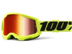 100% Strata 2 Goggle - Mirror Red, Fluo Yellow