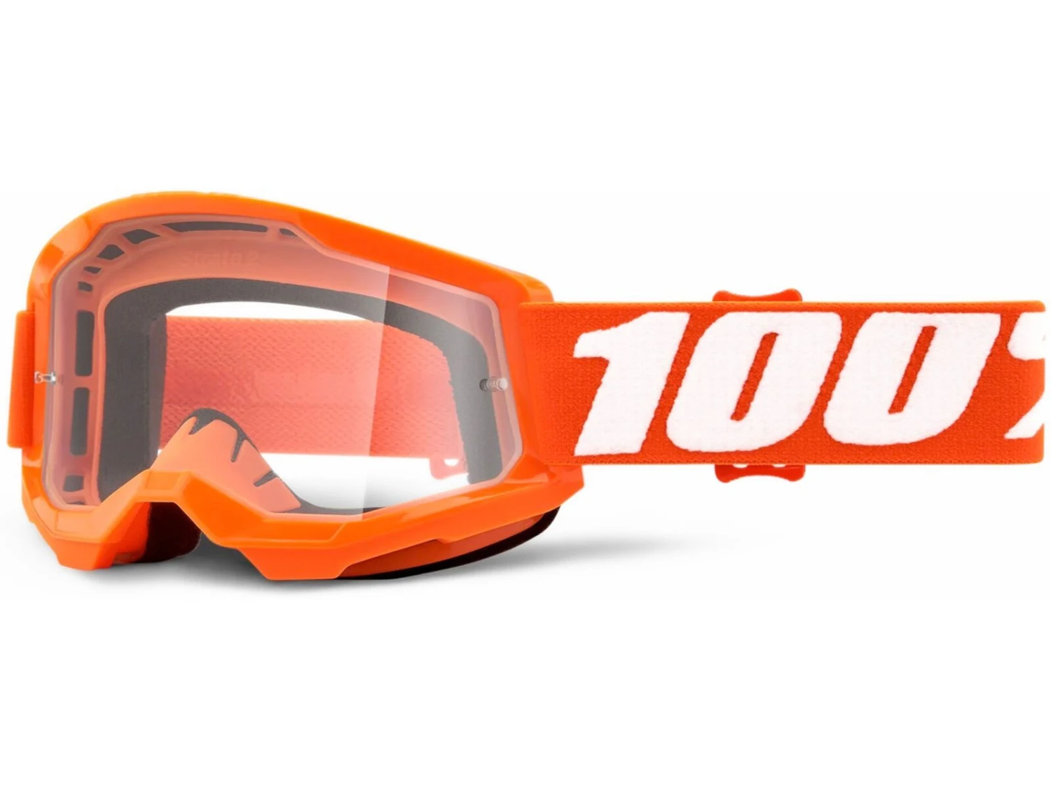 100% Strata 2 Junior Goggle - Clear, Orange 1 100% Strata 2 Junior Goggle - Clear, Orange