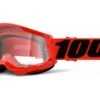 100% Strata 2 Junior Goggle - Clear, Red
