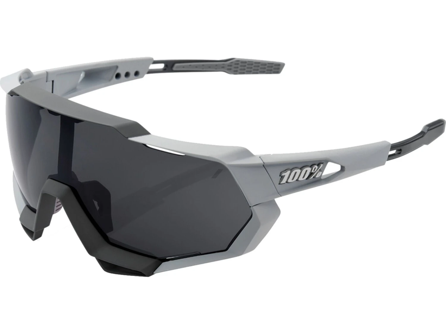 100% Speedtrap - Smoke, Soft Tact Stone Grey 1 100% Speedtrap - Smoke, Soft Tact Stone Grey