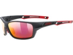 Uvex Sportstyle 232 P - Polavision Mirror Red, Black Mat Red